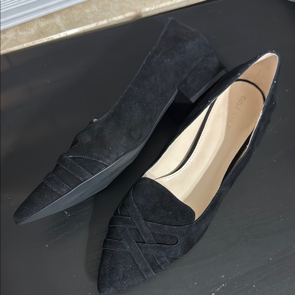 Cole Haan Black Suede Flats